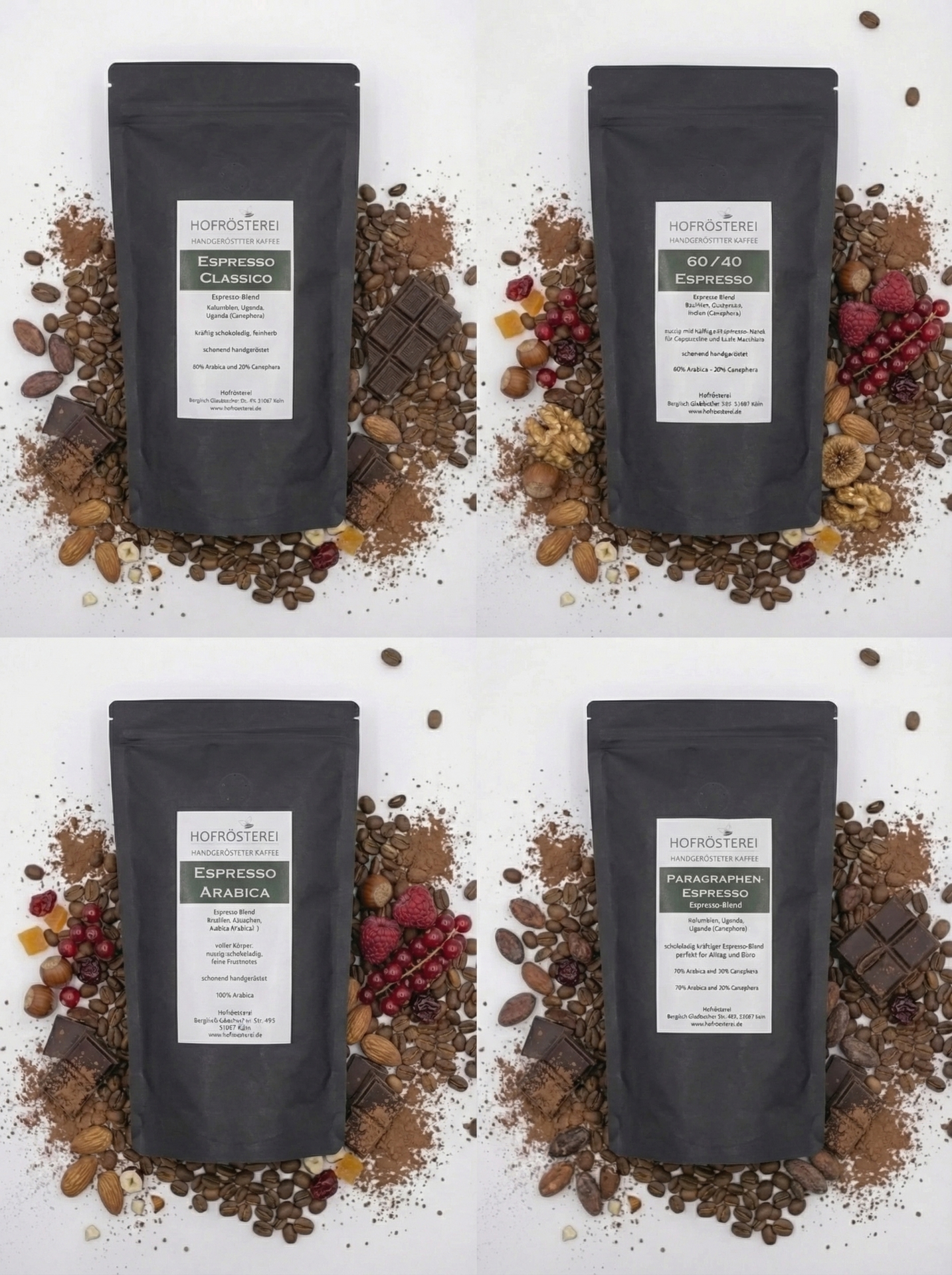 Espresso Tasting Bundle – 4 Roasts for Portafilter & Bean-to-Cup Machines